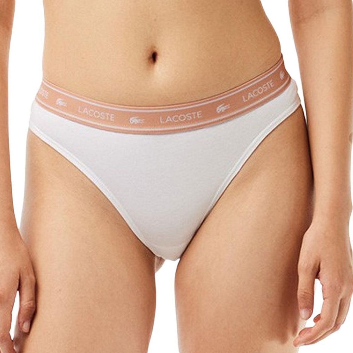 Lacoste Tanga Blanc/Rose Femme Lacoste More