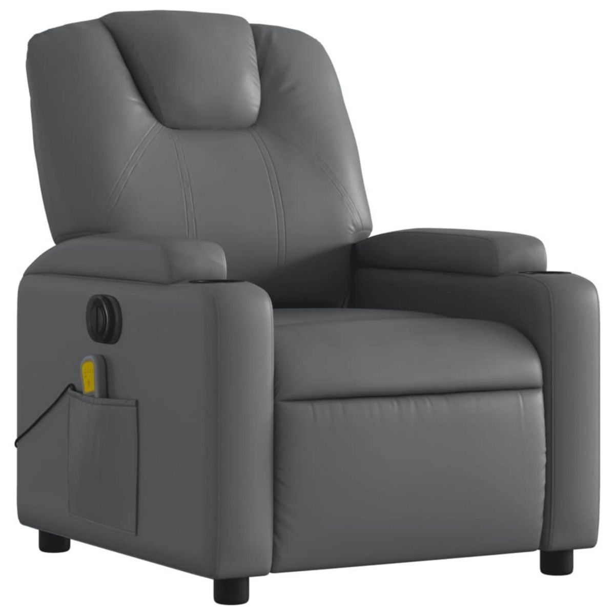 VIDAXL Fauteuil de massage inclinable electrique gris similicuir