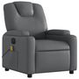 Voir la diapositive 4 : VIDAXL Fauteuil de massage inclinable electrique gris similicuir