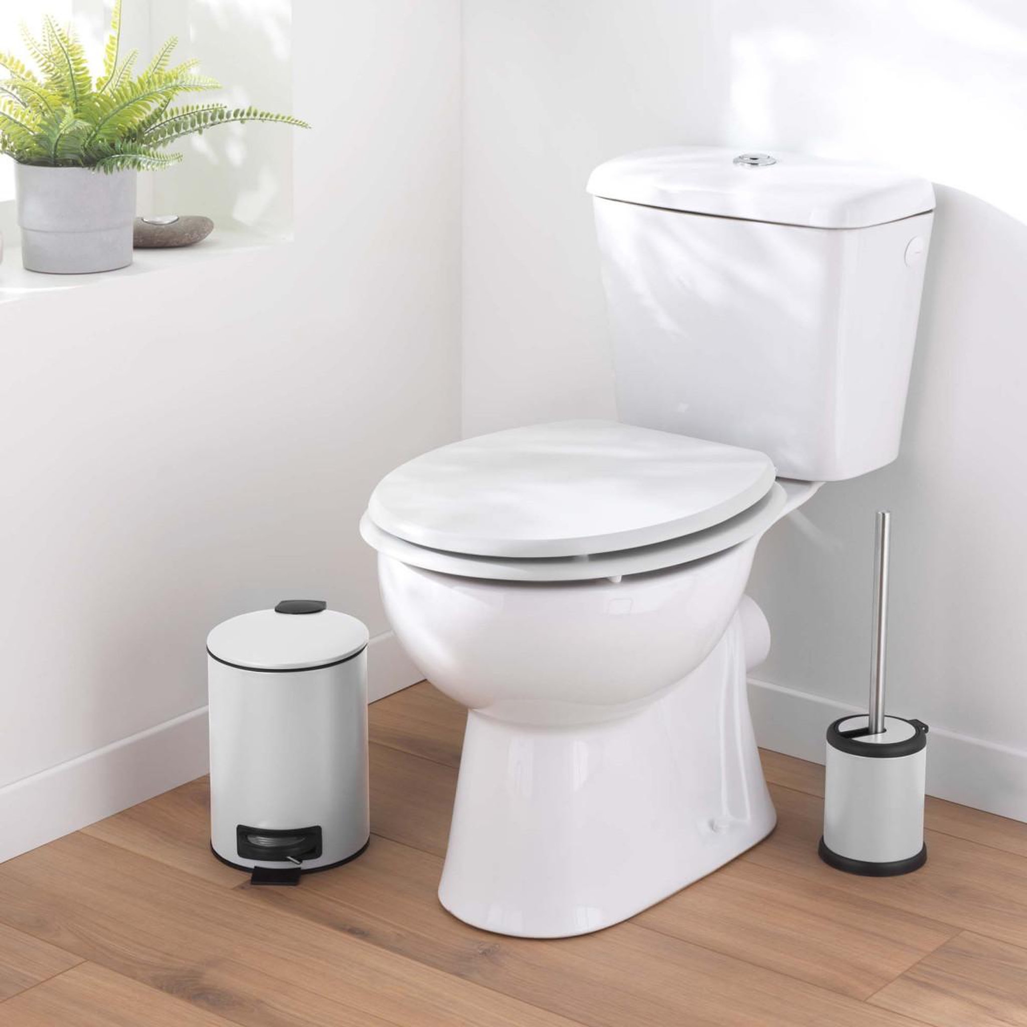 Voir la diapositive 3 : Douceur d'Intérieur Brosse wc en métal  matteis  38cm blanc