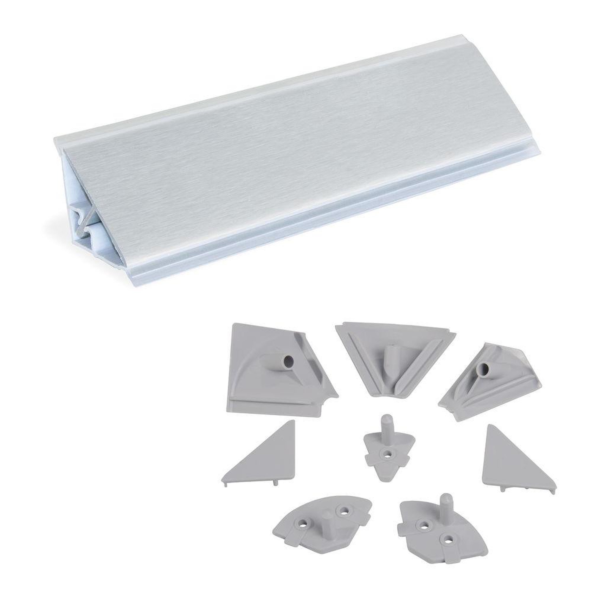 EMUCA SRL Profil d'étanchéité de cuisine triangulaire Plasline avec accessoires d'installation