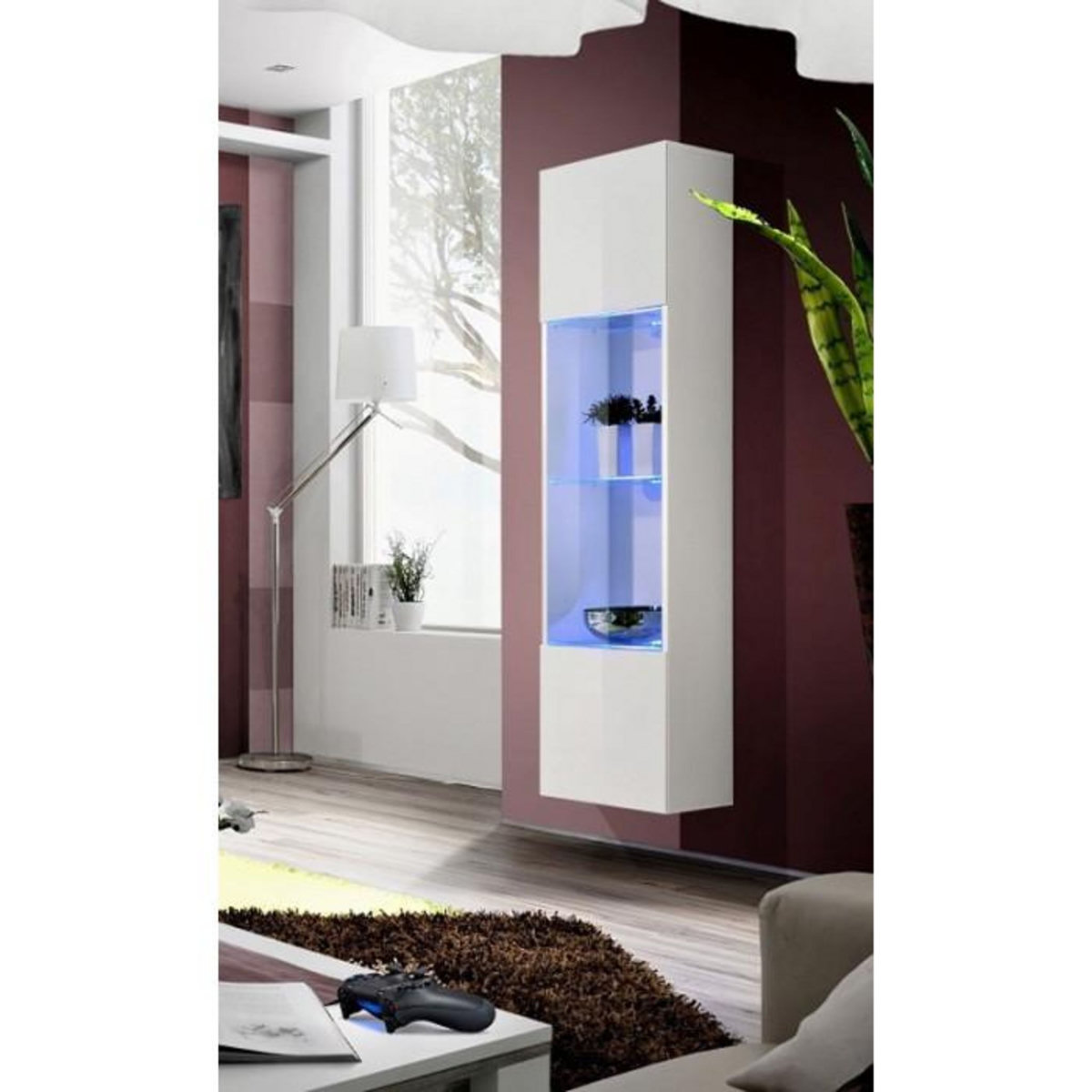 Paris Prix Vitrine LED Murale Design  Fly III  170cm Blanc