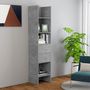 Voir la diapositive 1 : VIDAXL Bibliotheque Gris beton 40x35x180 cm Bois d'ingenierie