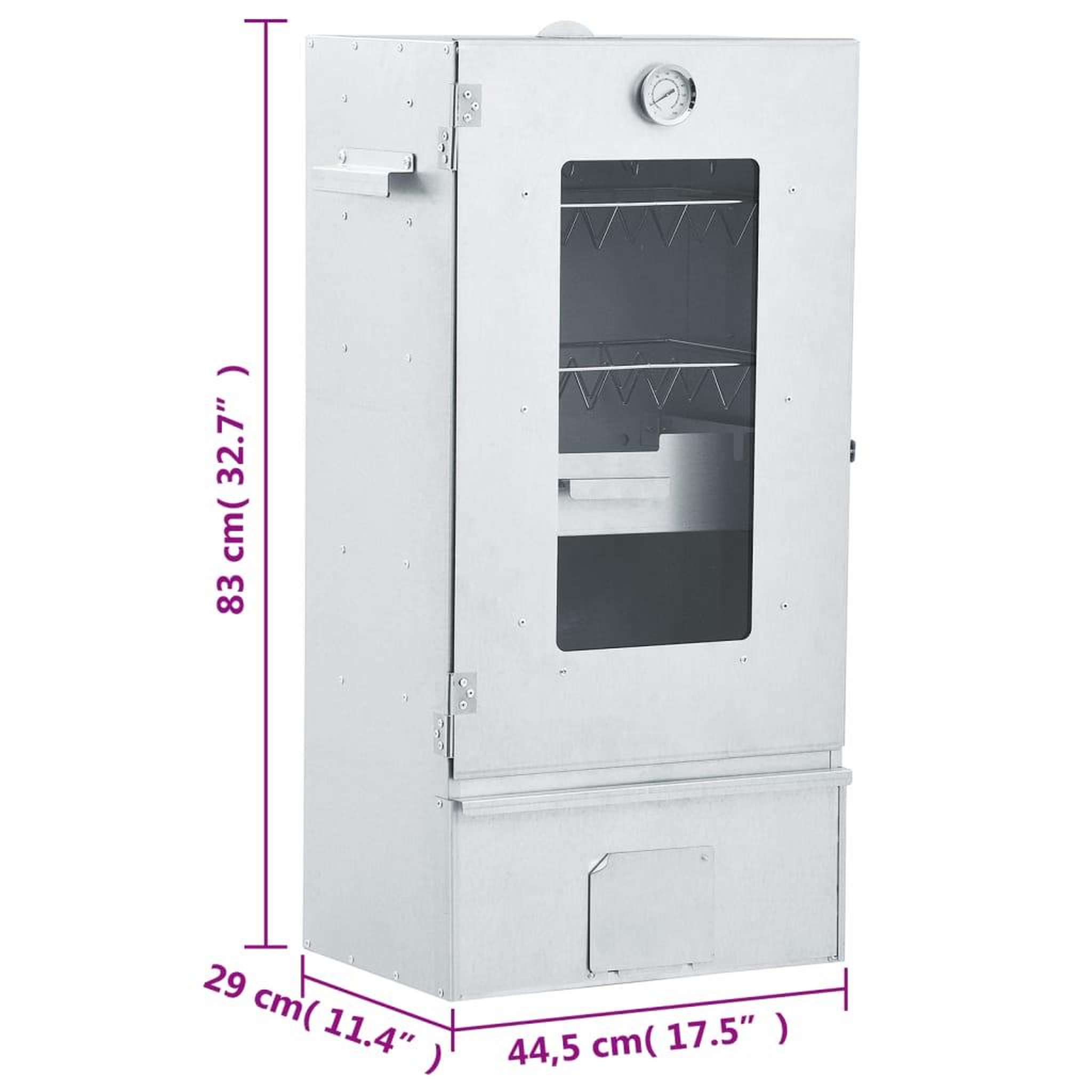 Voir la diapositive 6 : VIDAXL Fumoir a four a BBQ generateur de fumee froide acier galvanise