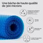 Voir la diapositive 4 : LINXOR Bâche à bulles sur mesure pour piscine - 300 microns - Bleu