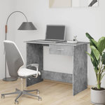 VIDAXL Bureau Gris beton 100x50x76 cm Bois d'ingenierie