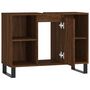 Voir la diapositive 5 : VIDAXL Armoire salle de bain chene marron 80x33x60cm bois d'ingenierie