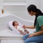 Voir la diapositive 2 : MARKET24 Transat - Anneau INGENUITY  de bain bébé fille antidérapant, de 0 a 6 mois ou 9kg, transat perforé pour laisser couler l'eau, Rose