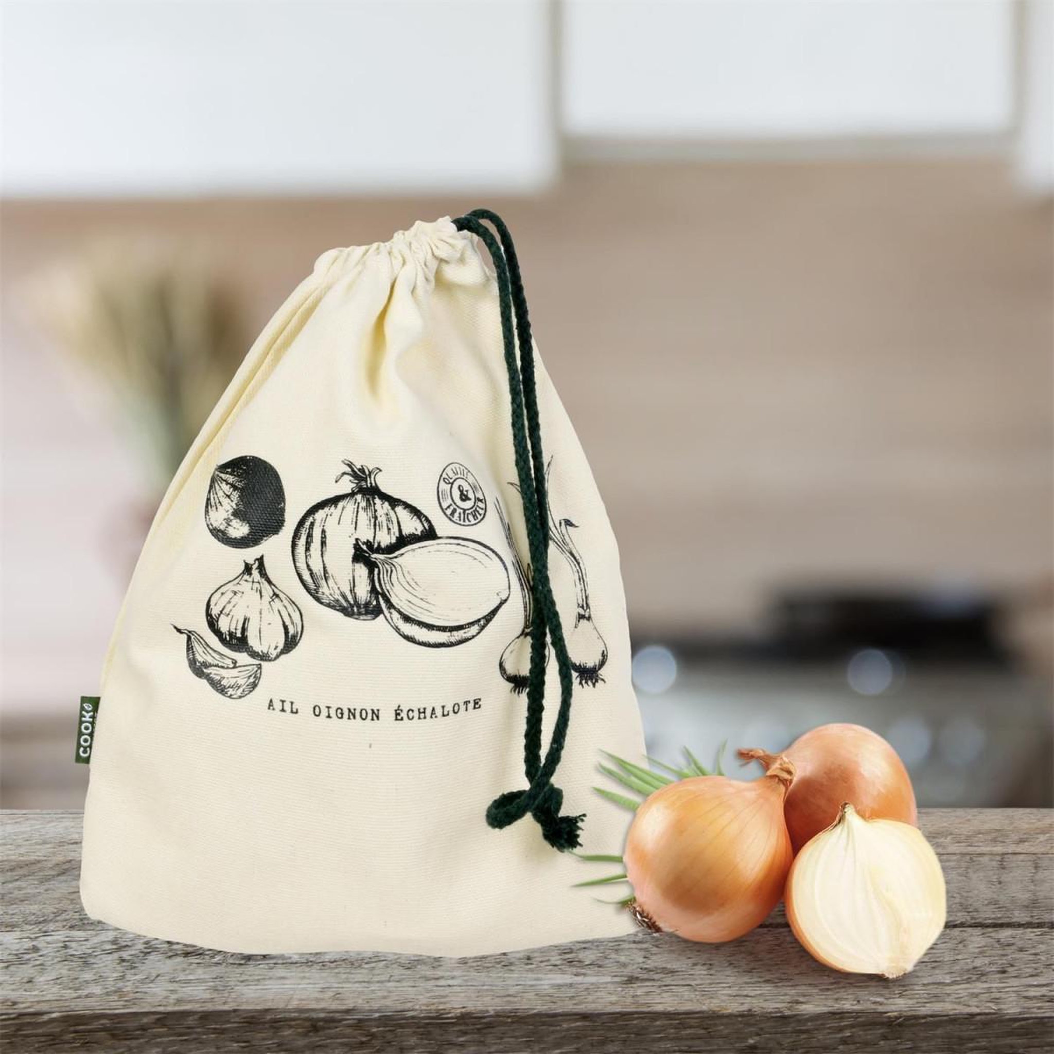 Voir la diapositive 3 : COOK CONCEPT Sac de conservation  réutilisable  28cm blanc