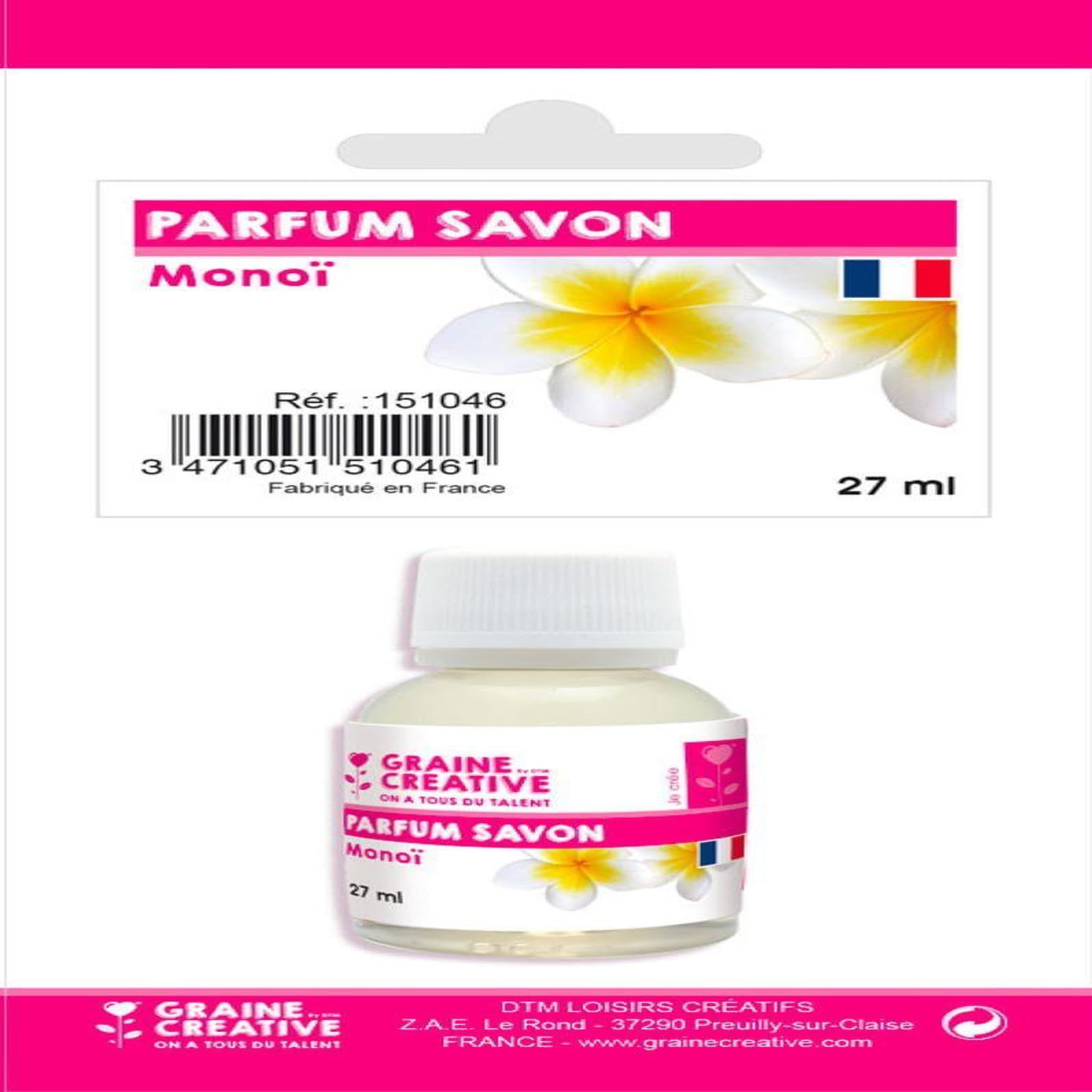 Voir la diapositive 3 : Graine créative Parfum pour savon 27 ml - Monoï