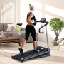 Voir la diapositive 2 : HOMCOM Tapis de course Fitness électrique pliable - 1 à 10 Km/h - écran LCD multifonctions - puissance 500 W - gris foncé noir