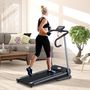 Voir la diapositive 2 : HOMCOM Tapis de course Fitness électrique pliable - 1 à 10 Km/h - écran LCD multifonctions - puissance 500 W - gris foncé noir