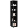 Voir la diapositive 4 : VIDAXL Armoire d'angle Noir 33x33x164,5 cm Bois d'ingenierie
