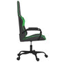 Voir la diapositive 4 : VIDAXL Chaise de jeu de massage Noir et vert Similicuir