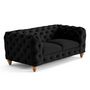 Voir la diapositive 5 : LISA DESIGN Walter - canapé 2 places chesterfield en velours - pieds bois