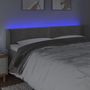 Voir la diapositive 4 : VIDAXL Tete de lit a LED Gris clair 163x16x78/88 cm Velours