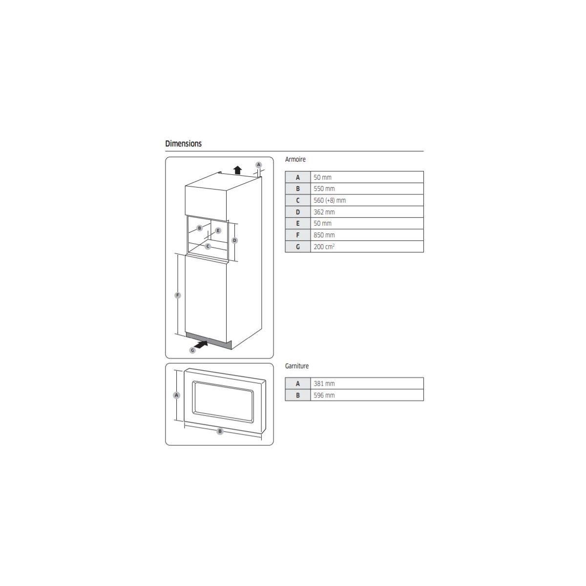 Samsung Micro ondes encastrable MS23A7013AT