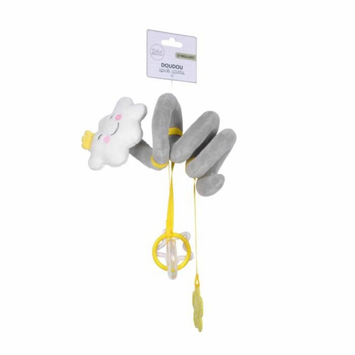 Paris Prix Doudou Spirale Activités  Nuage  17cm Gris