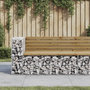Voir la diapositive 1 : VIDAXL Banc de jardin design gabion 122x71x65,5cm bois de pin impregne