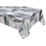 HABITABLE Nappe en toile cirée rectangulaire Opus - 140 x 250 cm - Gris
