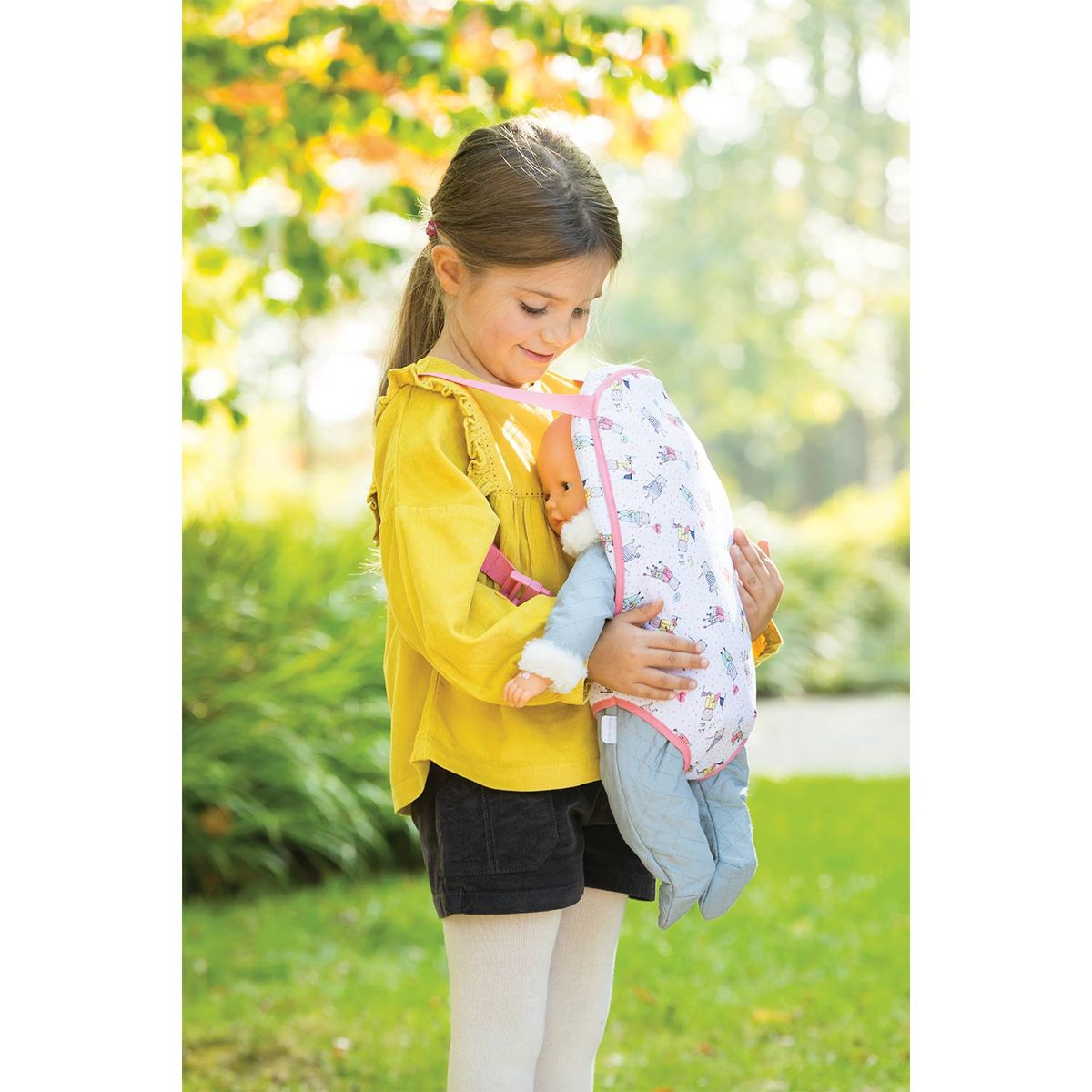 Corolle Porte bébé rose pour poupon de 36 cm et 42 cm