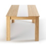 Voir la diapositive 4 : ID MARKET Table à manger rectangle GEORGIA 6 personnes imitation hêtre et blanche 140 x 90 cm