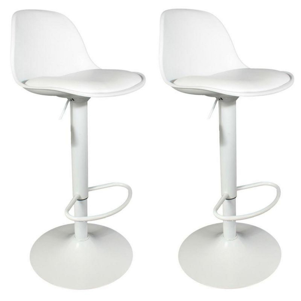 Paris Prix Lot de 2 Tabourets de Bar  Isak  104cm Blanc