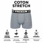 Voir la diapositive 2 : FREEGUN Lot de 4 Boxers homme coton Bleu