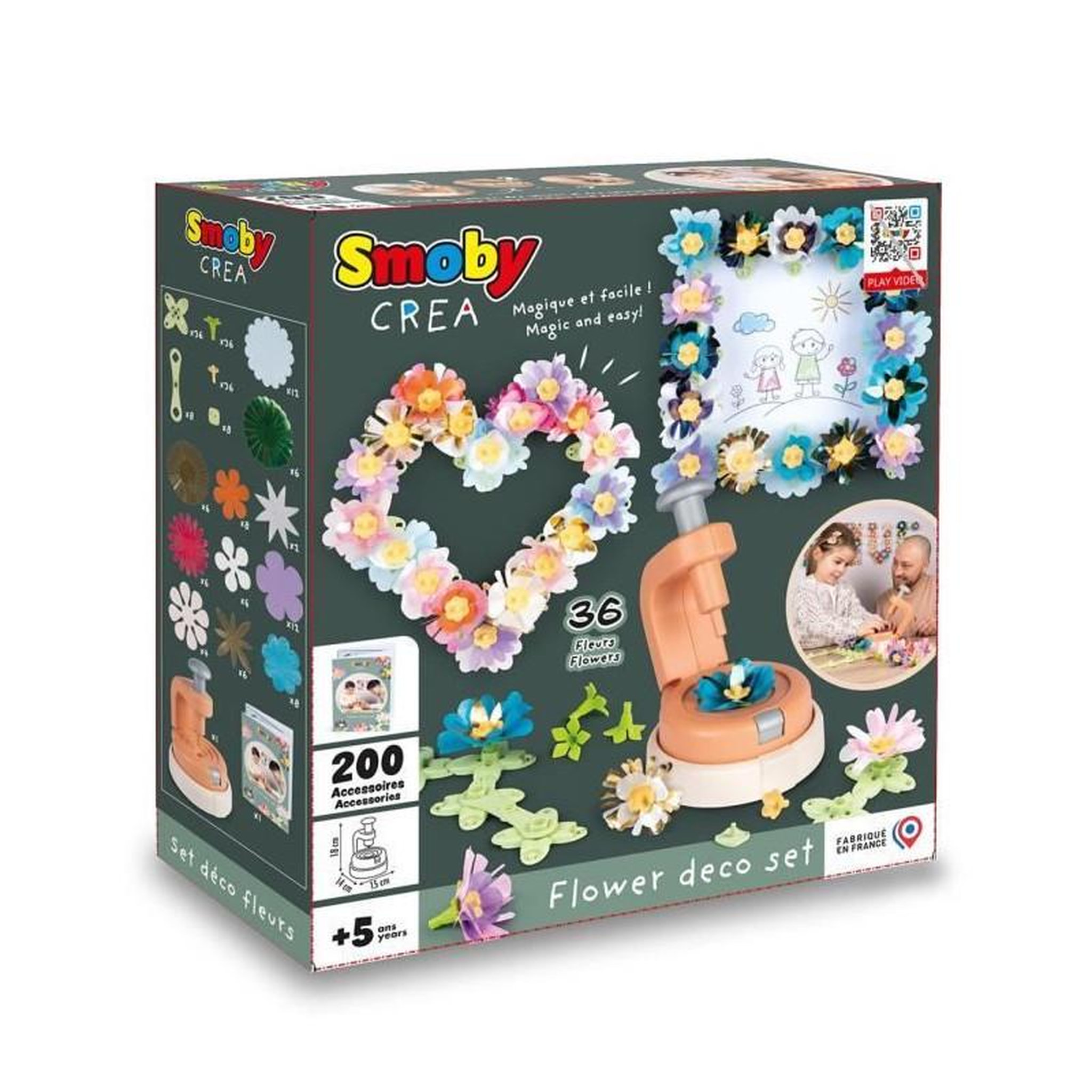 Voir la diapositive 6 : SMOBY Smoby - Loisirs créatif - Recharges de 16 fleurs - Pour le Set de création d'objets décoratifs - Fabriqué en France