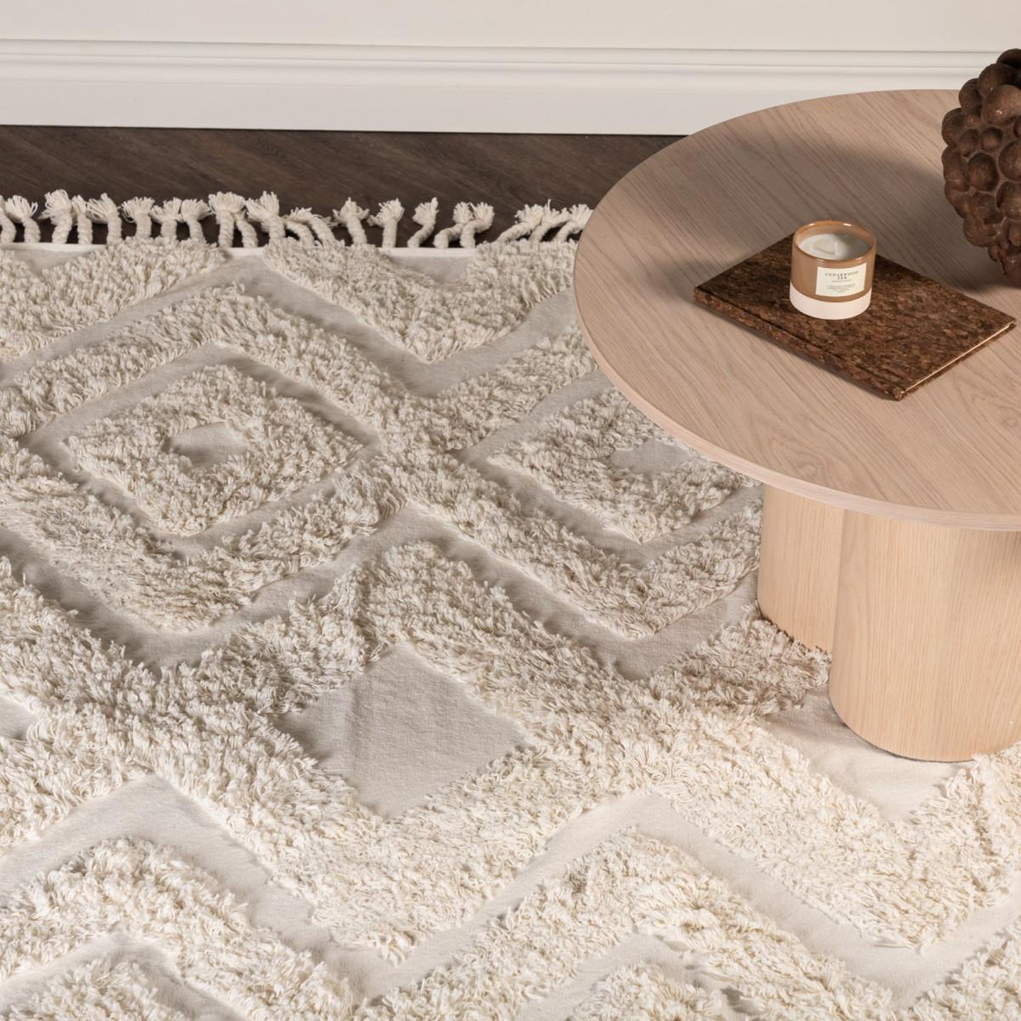 Voir la diapositive 3 : Paris Prix Tapis Déco Tufté  Hilma  200x300cm Naturel