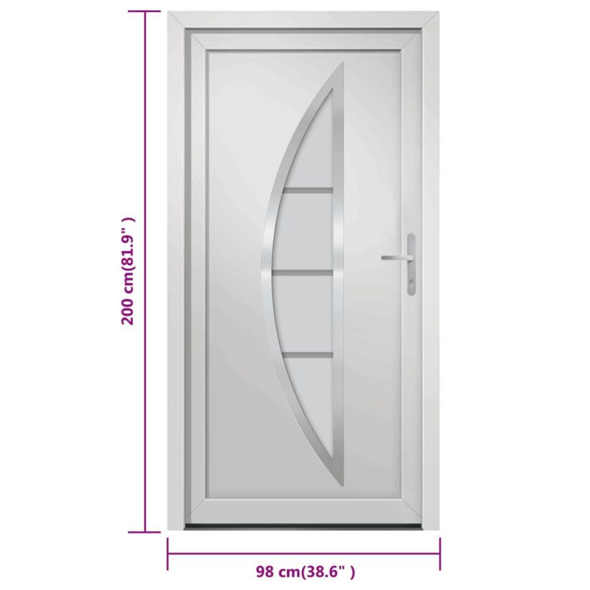 VIDAXL Porte d'entree Blanc 98x200 cm PVC