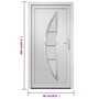 Voir la diapositive 6 : VIDAXL Porte d'entree Blanc 98x200 cm PVC