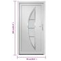 Voir la diapositive 6 : VIDAXL Porte d'entree Blanc 98x200 cm PVC