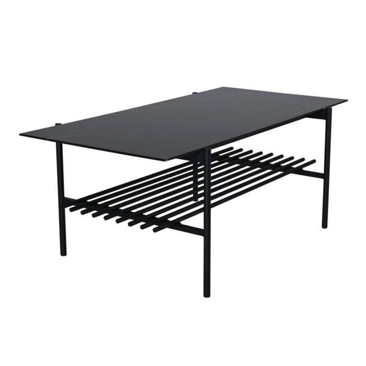 Paris Prix Table Basse en Verre  Von Staf  120cm Noir Marbre