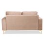 Voir la diapositive 4 : Paris Prix Canapé 2 Places en Velours  Ignacio  158cm Taupe