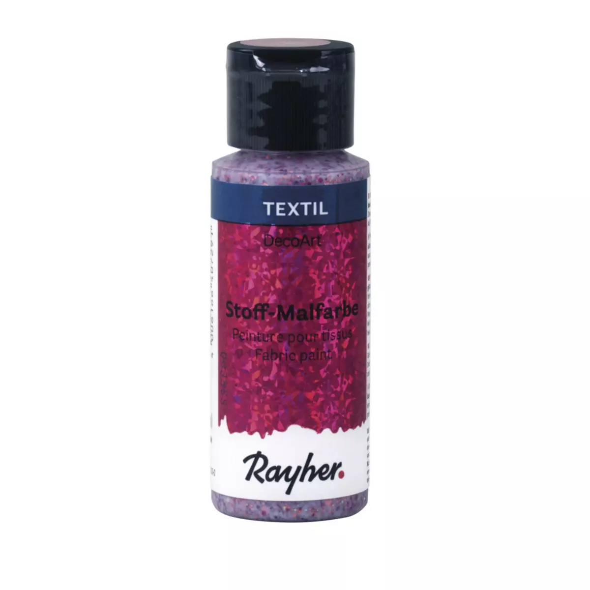 Rayher Peinture pour tissus Extrême Paillettes, rosé, flacon 59ml