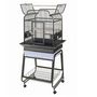 Voir la diapositive 2 : Strong Strong Cage pour perroquet Villa Gaia Gris metallise 56x43x160 cm