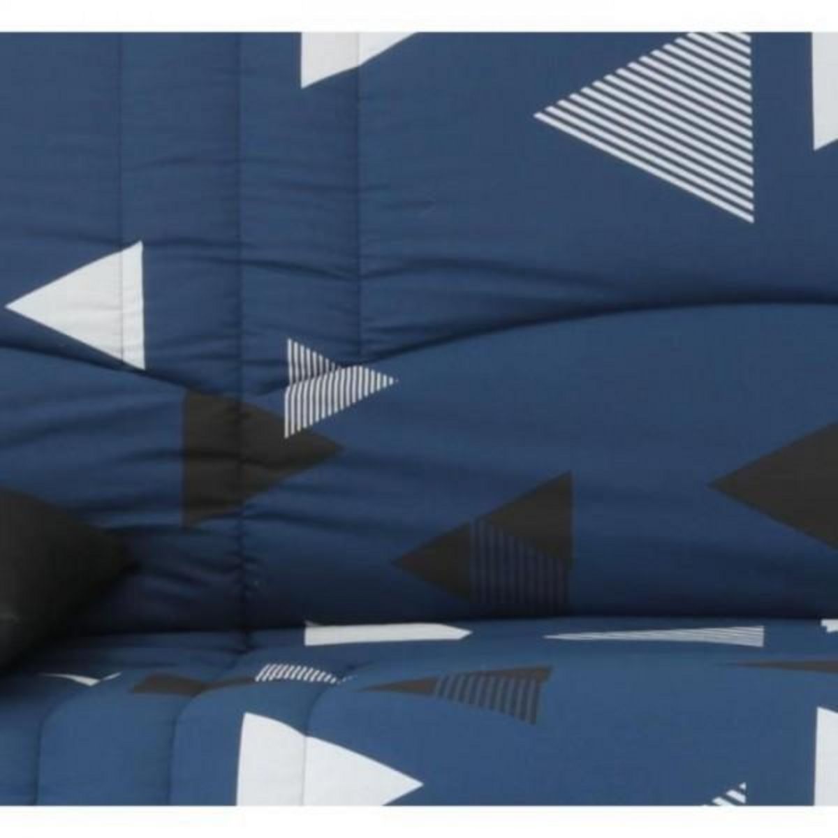 MARKET24 Banquette clic clac 3 places - tissu Bikini bleu - Style contemporain - L 190 x P 92 cm - DREAM