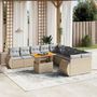 Voir la diapositive 1 : VIDAXL Salon de jardin 11 pcs avec coussins beige resine tressee