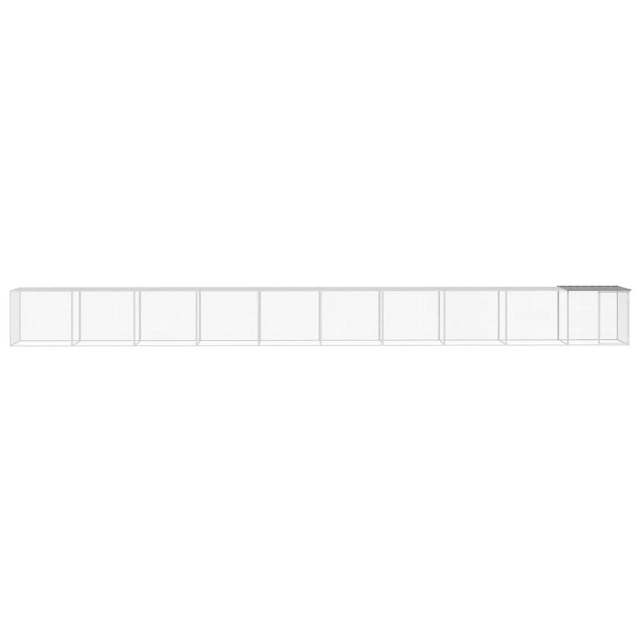 Voir la diapositive 3 : VIDAXL Poulailler avec toit gris clair 1003x98x90 cm acier galvanise