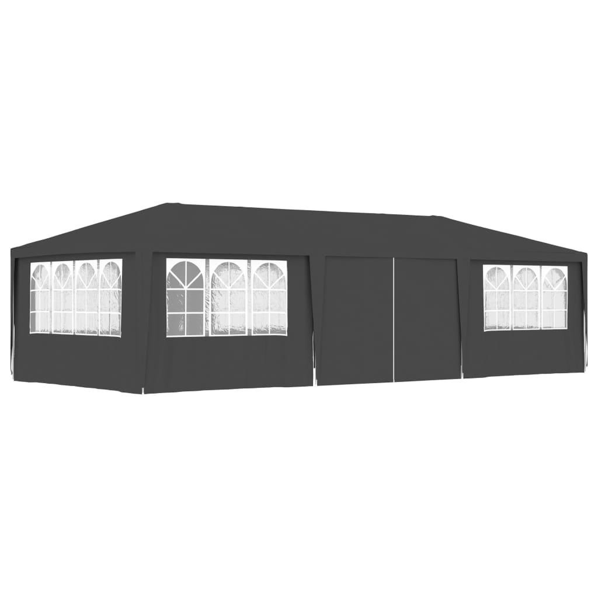 Voir la diapositive 1 : VIDAXL Tente de reception et parois laterales 4x9 m Anthracite 90 g/m^2