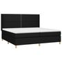 Voir la diapositive 4 : VIDAXL Sommier a lattes de lit matelas et LED Noir 200x200 cm Tissu