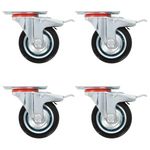 VIDAXL 16 pcs Roulettes pivotantes 75 mm