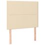 Voir la diapositive 2 : VIDAXL Tetes de lit 2 pcs Creme 90x5x78/88 cm Tissu