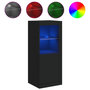 Voir la diapositive 2 : VIDAXL Buffet avec lumieres LED noir 41x37x100 cm