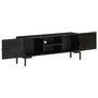 Voir la diapositive 4 : VIDAXL Meuble TV Noir 115x30x46 cm Bois massif de manguier