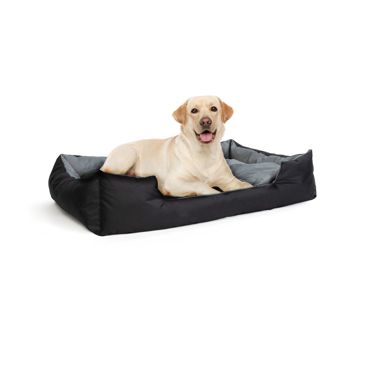 Idomya E. Coussin panier pour chien 120 x 190 cm noir et gris 