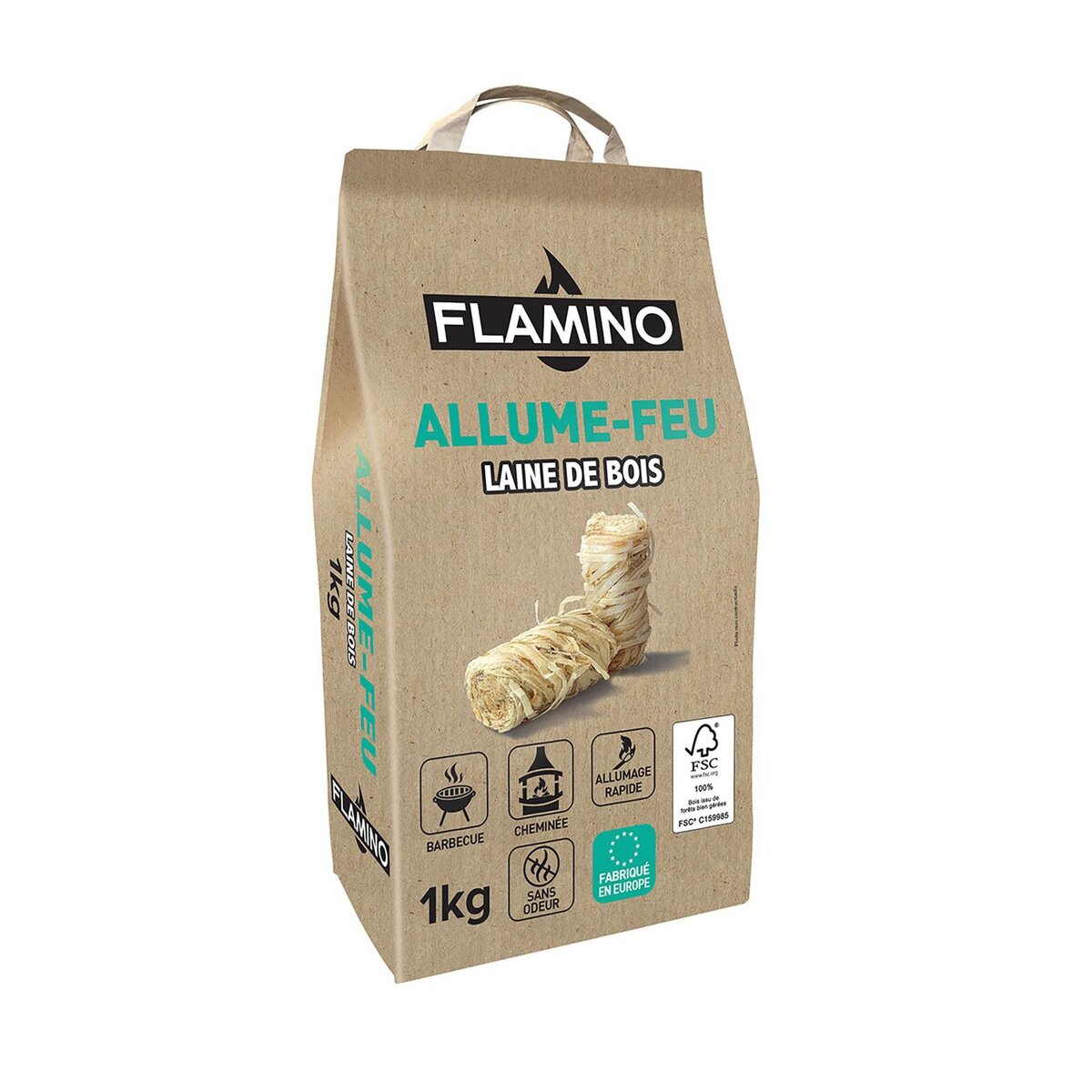 FLAMINO Allume-feu laine de bois 1kg