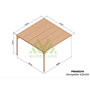 Voir la diapositive 3 : JARDIDECO Pergola adossée en bois Montpellier 400 x 400 cm - Maderland