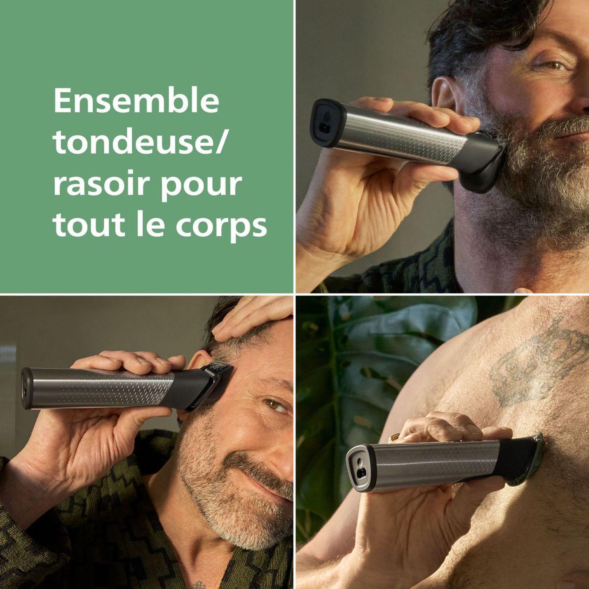 Voir la diapositive 3 : Philips Tondeuse multi usages mg9557/15 series 9000, 27 hauteurs de coupe, précision 0,2 mm, autonomie 120 mn
